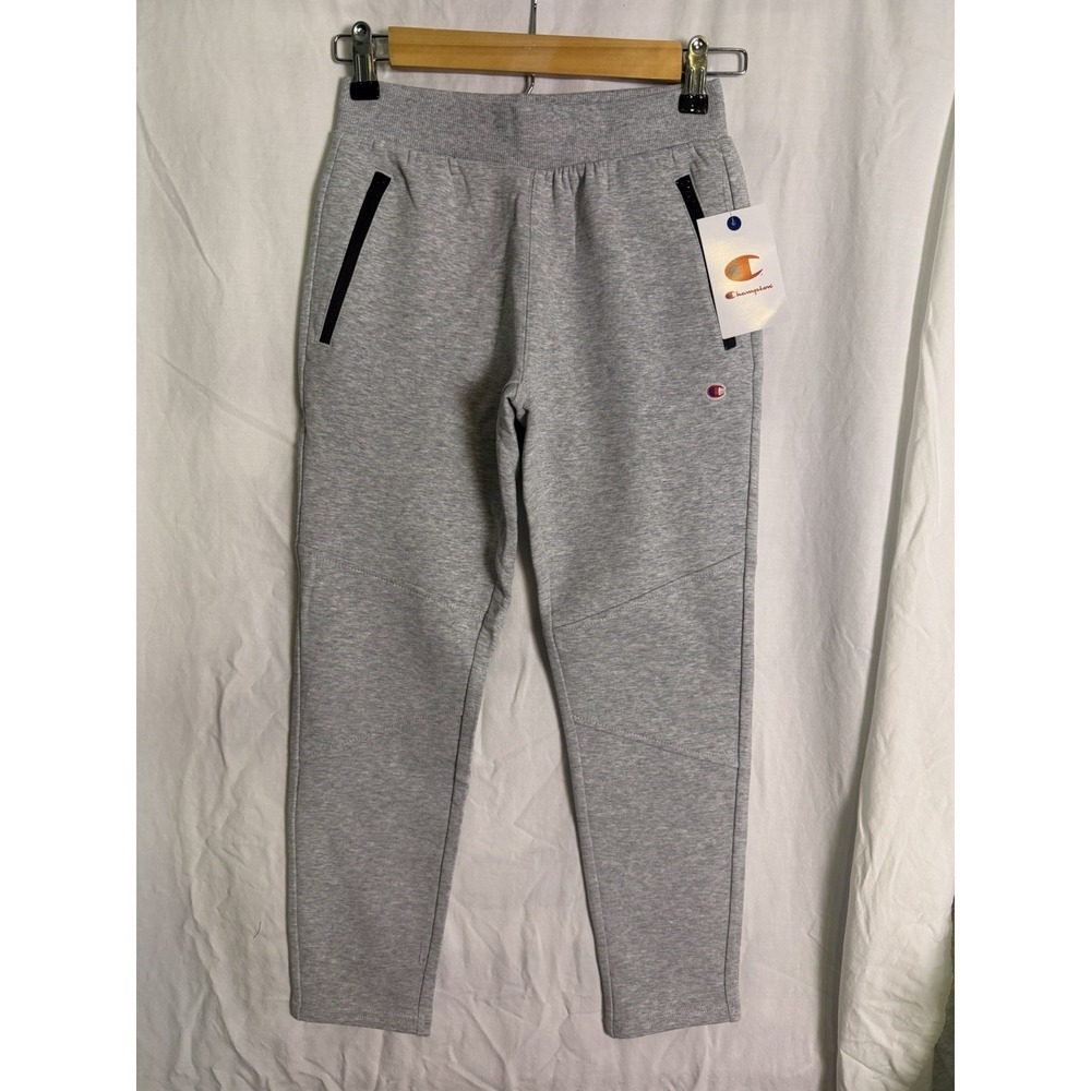 Champion Boys' Double Knit Jogger Pants Size Small Heather Gray Pull On NWT